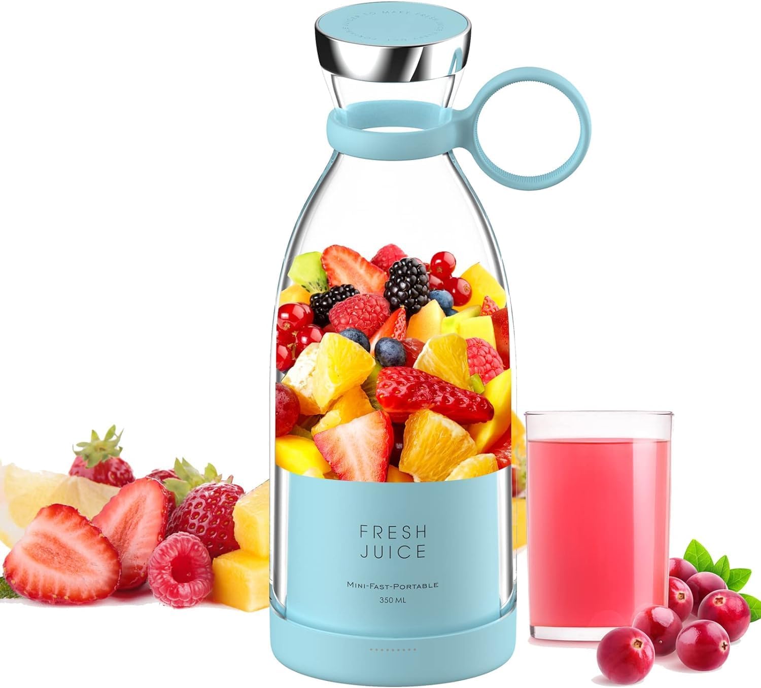 Portable juicer blender for smoothies and juice