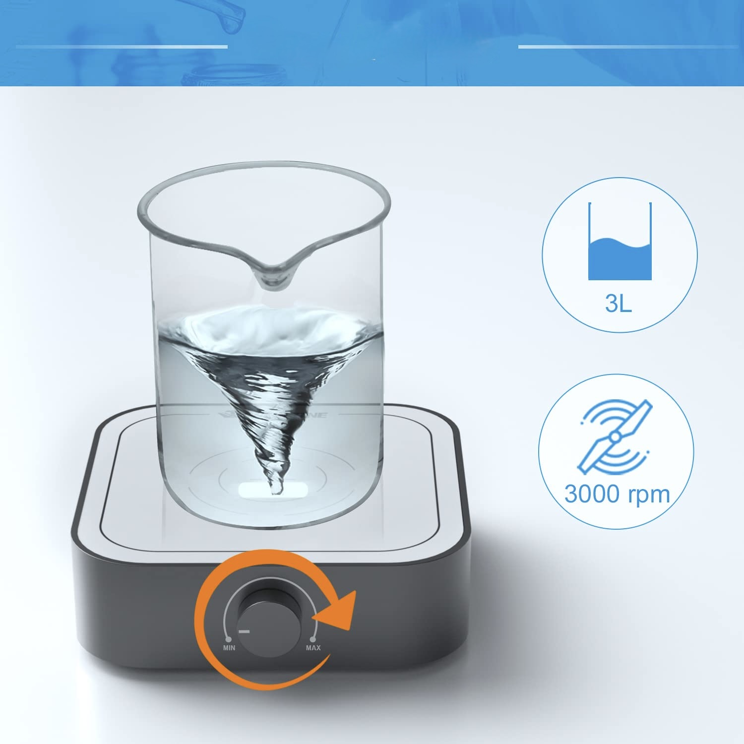Magnetic stirrer mixer for laboratory use